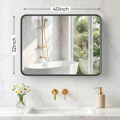 NEWBULIG Gold Round Wall Mirror 36 Inch, Bathroom Mirrors for Over Sink, Wall Decor for Bathroom, Entryway, Bedroom, Vanity