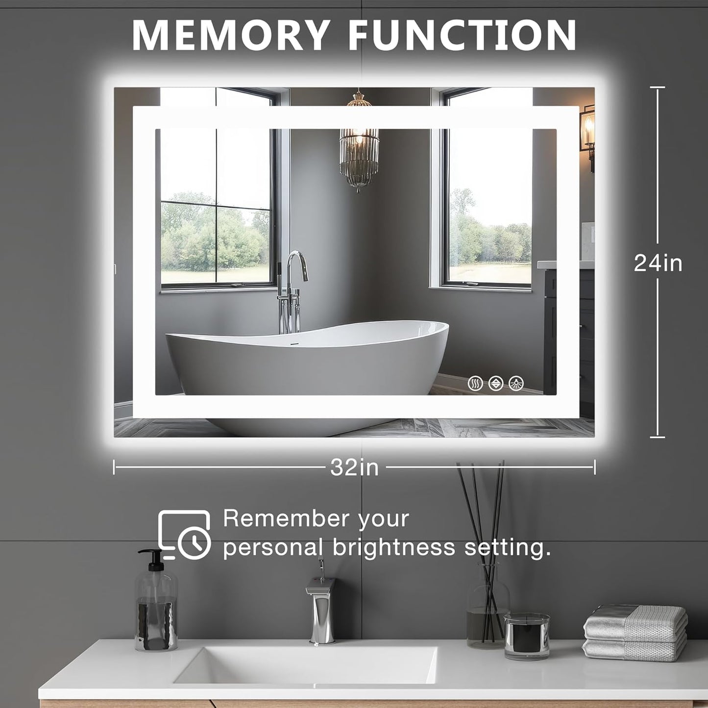 NEWBULIG 20IN Round Bathroom Wall Mirror, Modern Vanity Mirrors for Over Sink, HD Glass Decorative for Entryway, Bedroom & Living Room, Gold