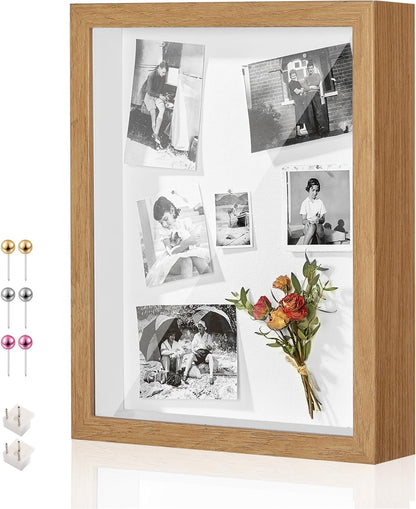 11x14 Shadow Box Display Case Picture Frame with Soft Linen Back, Large Deep Black Shadow Box 11x14 for Flowers Medal Display Case Jersey pet Graduation Memorabilia Baby Ltems Crafts Photos