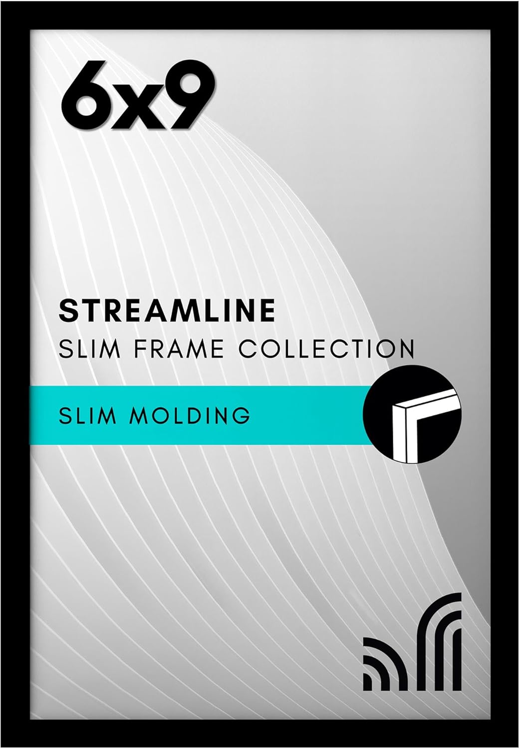 Americanflat 24x36 Poster Frame with Polished Plexiglass - Streamline Collection - Thin Border Picture Frame for Wall Display - Hanging Hardware Included - Black - Colors A