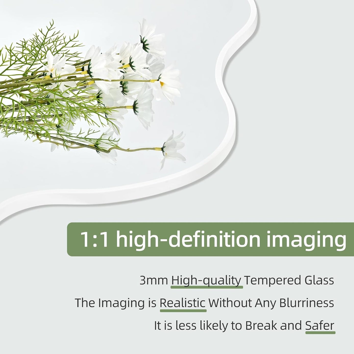 White Round Mirror 30 Inch, Circle Wall Mirrors for Bathroom, Bedroom Living Room or Entryway