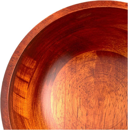 Lipper International Cherry Finished Wavy Rim Beechwood Serving Bowl for Fruits or Salads, Matte, Small, 7.5" x 7.25" x 3", Single Bowl, 30.43Fl oz