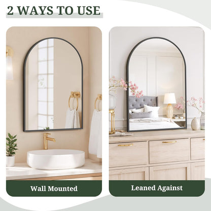 Round Wall Mirror 30 Inch Gold Vanity Mirror with Metal Frame, Modern Circle for Bathroom, Entryway, Bedroom, Living Room, Wall Mounted Decorative Mirrors