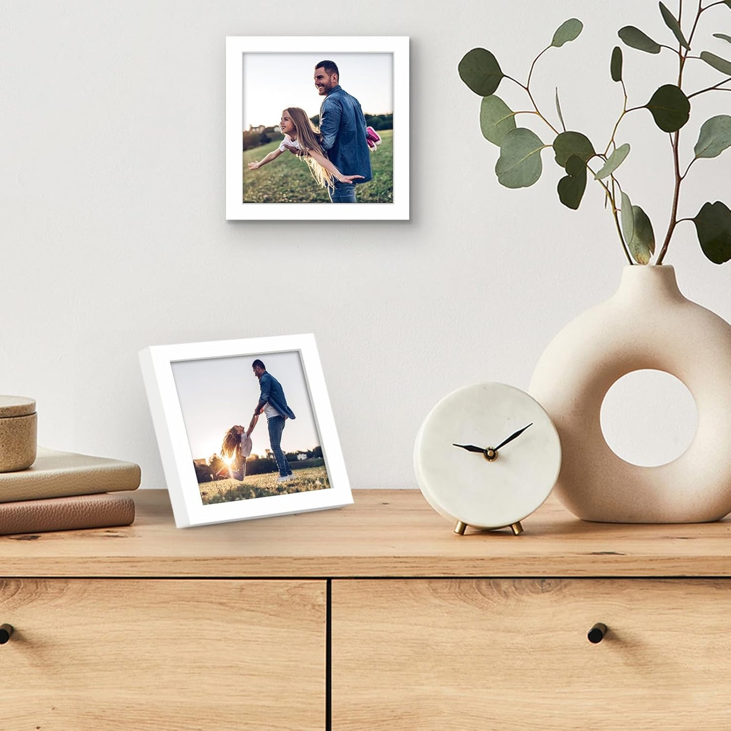 Americanflat 24x36 Poster Frame with Polished Plexiglass - Streamline Collection - Thin Border Picture Frame for Wall Display - Hanging Hardware Included - Black - Colors C