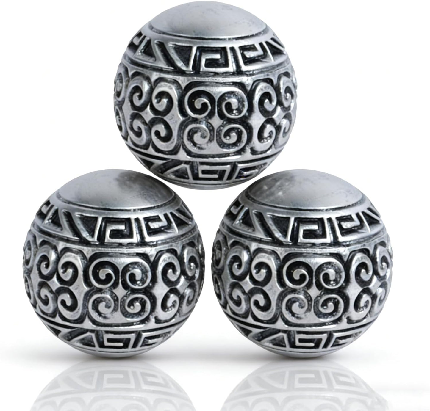 3 Pack Gold Decorative Ball for Centerpiece Bowls, 3 inch Orbs Spheres for Home Living Room Coffee Table Centerpieces Shelf Decoration