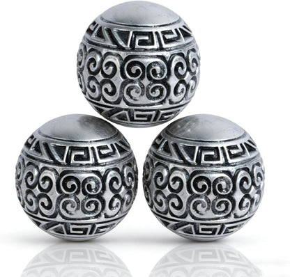 3 Pack Gold Decorative Ball for Centerpiece Bowls, 3 inch Orbs Spheres for Home Living Room Coffee Table Centerpieces Shelf Decoration