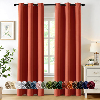 MIULEE Blackout Curtains for Bedroom Living Room 2 Panels, Thermal Insulated Room Darkening Drapes Grommet Noise Reducing Light Blocking Window Treatments 63 Inches Long 40x63 Inch Black - Colors A