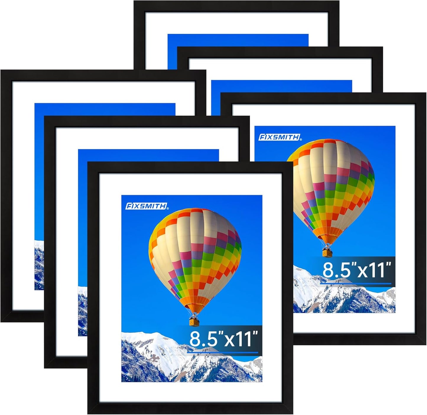 FIXSMITH 10 Pack Picture Frames Collage Wall Decor for Mounting or Tabletop Display, Gallery Wall Frame Set with Two 8x10 Black Frames, Four 5x7 Frames and Four 4x6 Frames, Multi-Pack Photo Frame Set