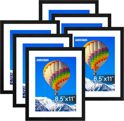 FIXSMITH 10 Pack Picture Frames Collage Wall Decor for Mounting or Tabletop Display, Gallery Wall Frame Set with Two 8x10 Black Frames, Four 5x7 Frames and Four 4x6 Frames, Multi-Pack Photo Frame Set