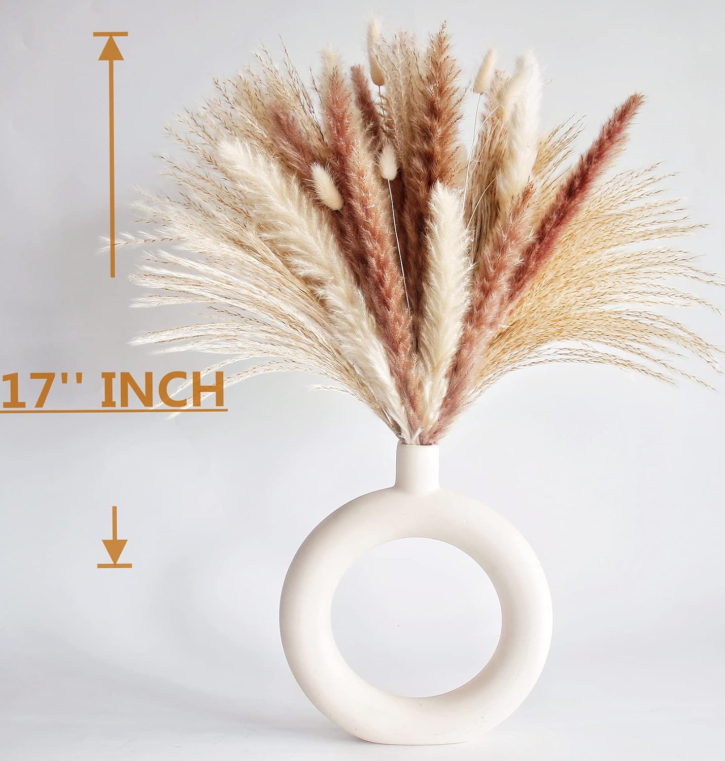 40" inch 10 Stems Pampas Grass Decor Tall, Pampas Grass Bouquet, Natural Dried Flowers for Wedding, Natural Home Decor, Wall Grass, Glam Decor