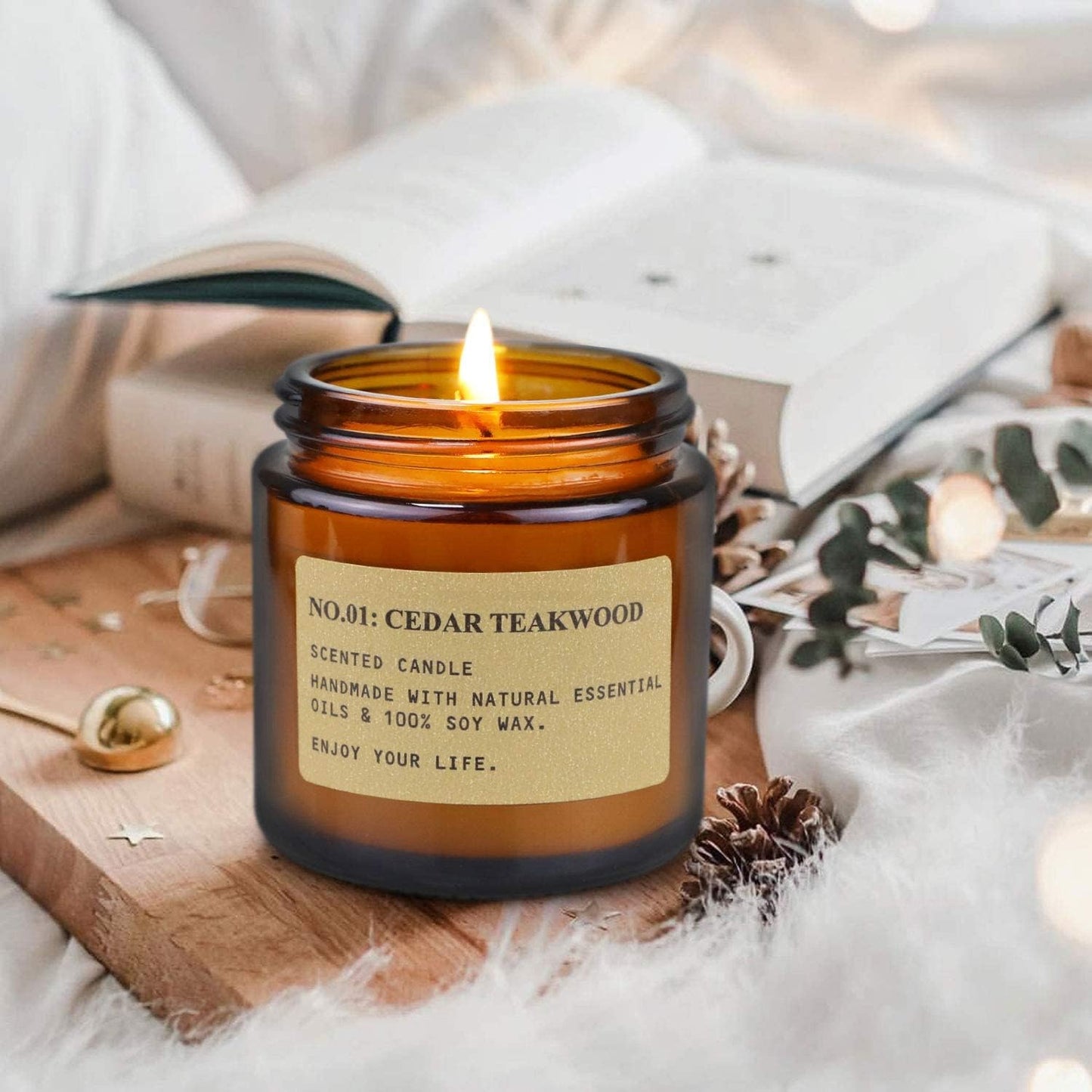 6-Pack Scented Candles for Home, 3.5 Oz Soy Wax Candles Gift Set with Lavender Chamomile & Eucalyptus Mint for Brithday Gifts Women, Mothers Day