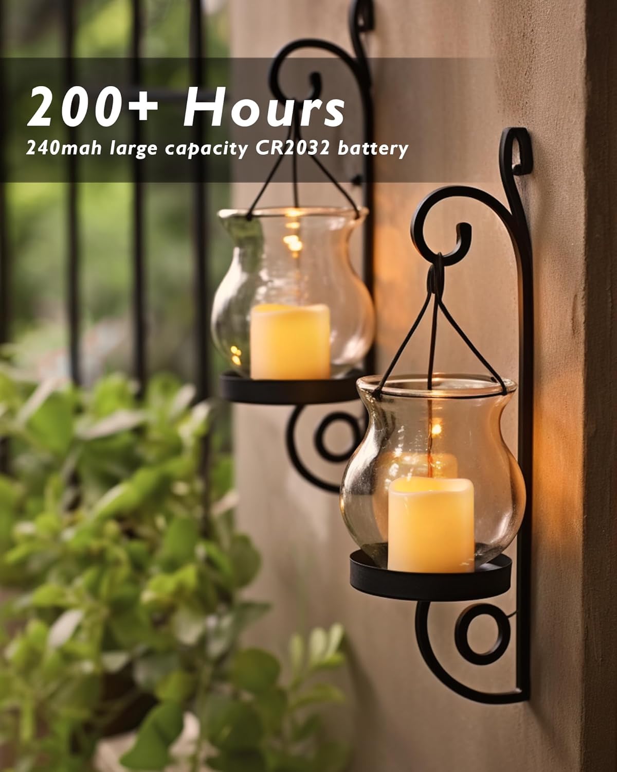 Homemory 24Pack Flickering Flameless Votive Candles,200+Hour Electric Fake Candles,Battery Operated LED Tealight for Wedding,Outdoor,Table,Halloween,Christmas Decor(Warm White,Battery Included)