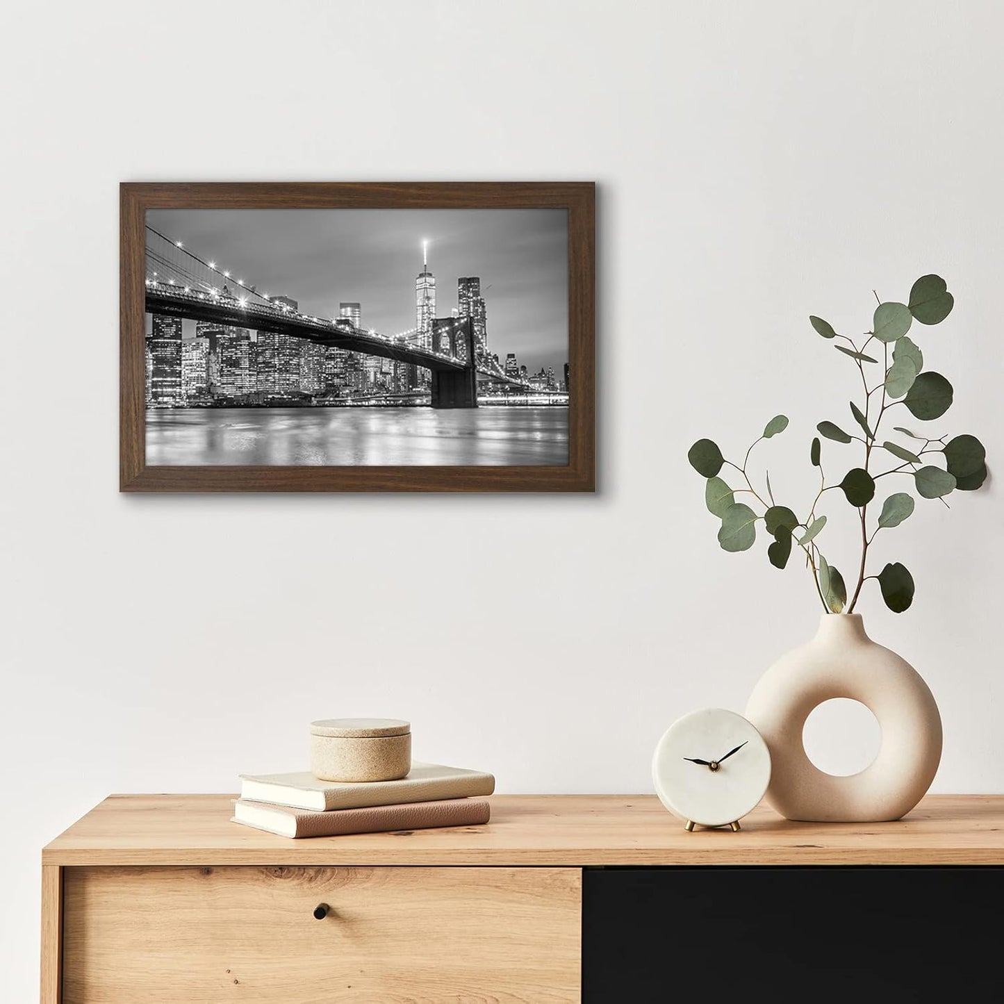 Americanflat 12x18 Poster Frame with Shatter-Resistant Glass - Signature Collection - Gallery-Style Frames Made of Engineered Wood - Photo Frame for Wall Display - Black - Colors A