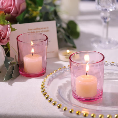 LETINE Gold Votive Candle Holders Set of 36 - Speckled Mercury Gold Glass Candle Holder Bulk - Ideal Spring Summer Decor for Wedding Centerpiece Table，Valentine's Day Decorations Indoor