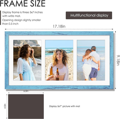 DUENPY 14x26 Collage Picture Frame 4x6 Collage Picture Frame Displays Twelve 4x6 inch Photos Available Horizontal Wall Mounting Display and Vertical Black - Colors B
