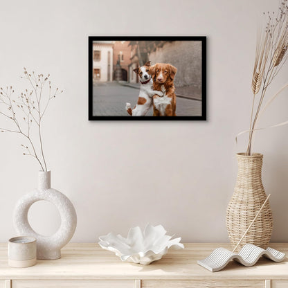 Americanflat 24x36 Poster Frame with Polished Plexiglass - Streamline Collection - Thin Border Picture Frame for Wall Display - Hanging Hardware Included - Black - Colors D