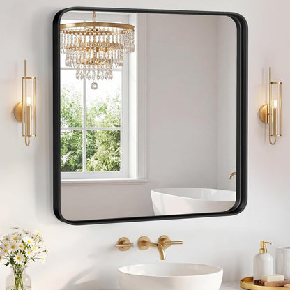 NEWBULIG Gold Round Wall Mirror 36 Inch, Bathroom Mirrors for Over Sink, Wall Decor for Bathroom, Entryway, Bedroom, Vanity