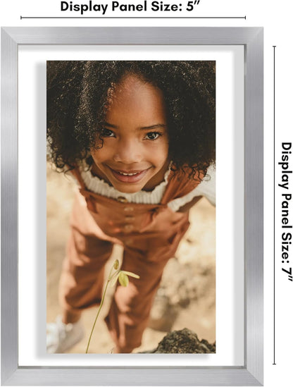 Americanflat Aluminum 11x14 Floating Picture Frame with Shatter-Resistant Glass - Use as 8x10 Picture Frame or Display 11x14 Photo - Signature Float Collection - Photo Frames for Wall Display - Black