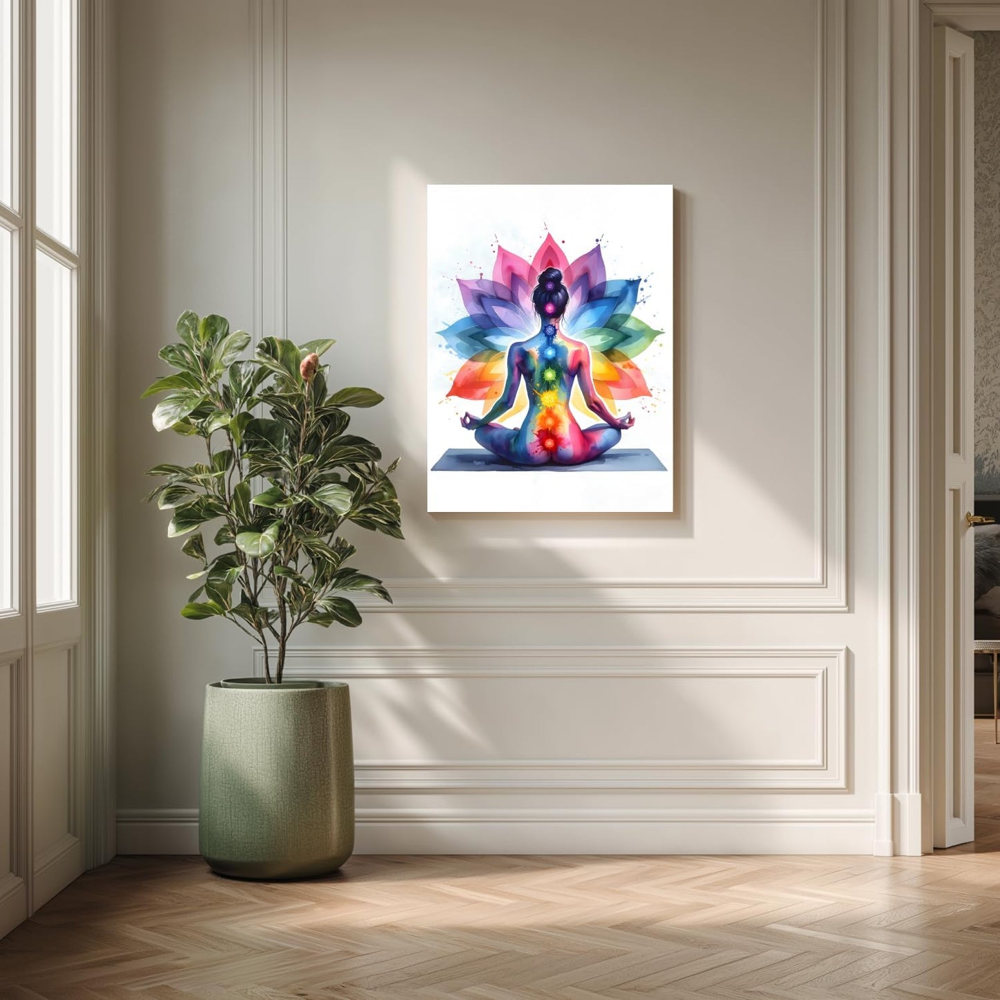 GELDSTEI Calm Zen Botanical Canvas Wall Art, White Lotus Blooming on Stones in Water Aesthetic Pictures, Yoga Spa Meditation Room Decor, Modern Spiritual Poster Prints for Zen Office Framed Set of 3, Each 12x16 Inch