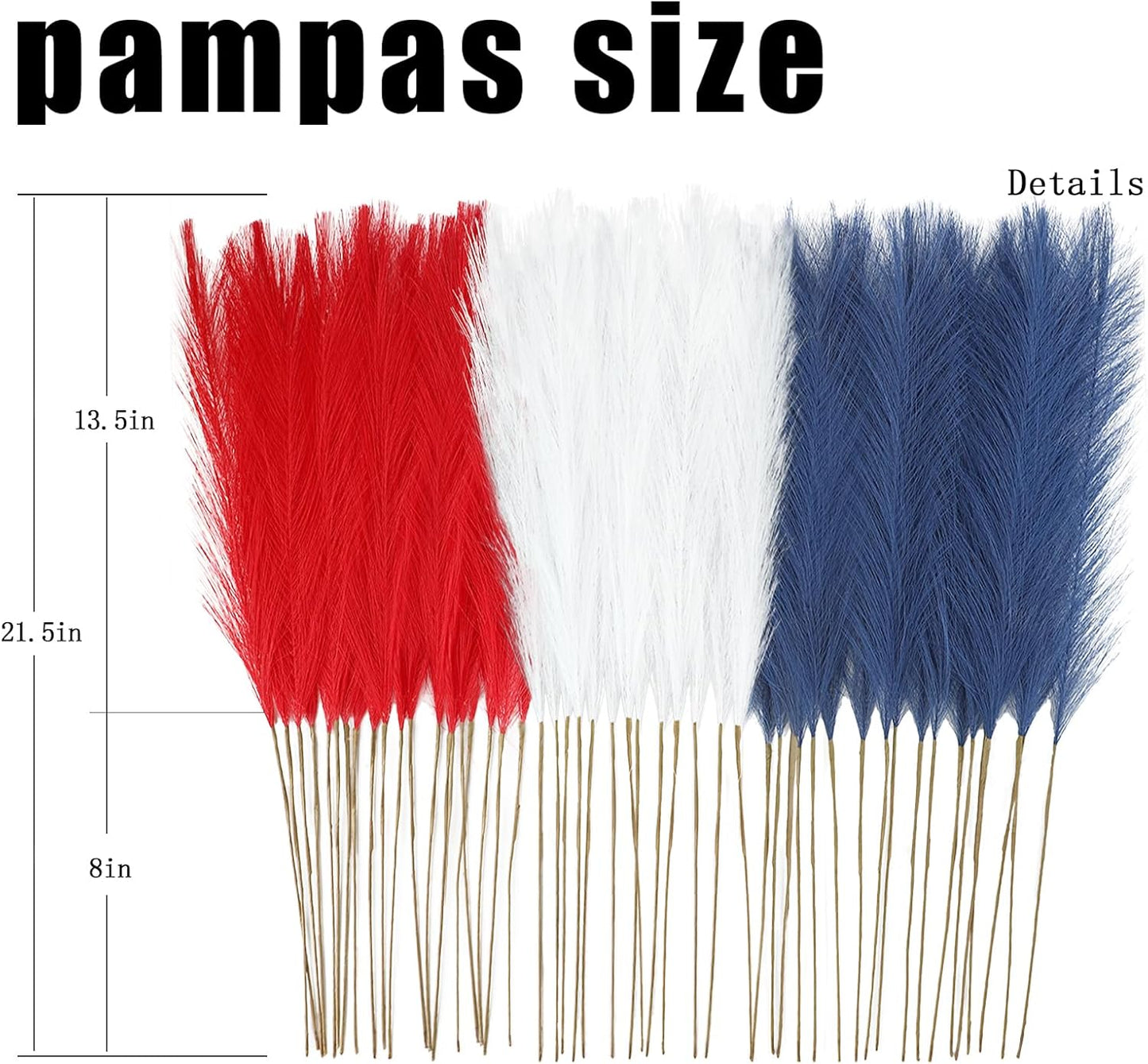obbsie 50pcs Pink Faux Pampas Grass Decor, 21.6" Short Artificial Floral Branches Vase Filler Flower Arrangement for Home Wedding Boho Outdoor Decor