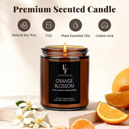 Scented Candles for Home Scented Aromatherapy Candles, 4 Pack 28 Oz Soy Wax Candle Gift Set Valentine's Day Gift for Women Men (Lavender/Vanilla//Sandalwood Rose/Moroccan Amber)