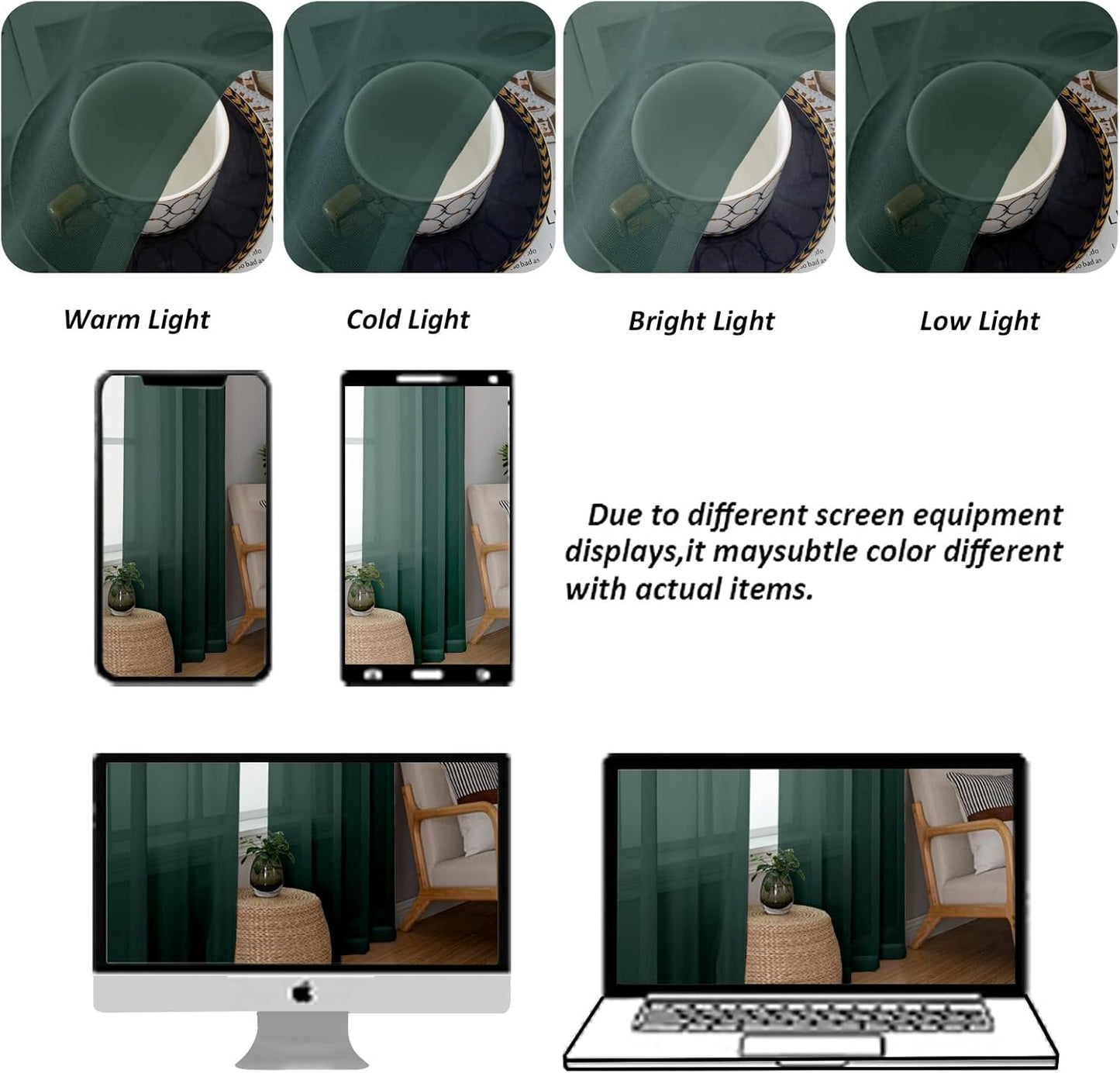 Chyhomenyc Sheer White Valances for Windows 2 Pack, Small Window Curtains for Living Room Bathroom Cafe Laundry Basement, Modern Top Dual Rod Pocket Voile Curtain, 42W x 14L inches, White - Colors B