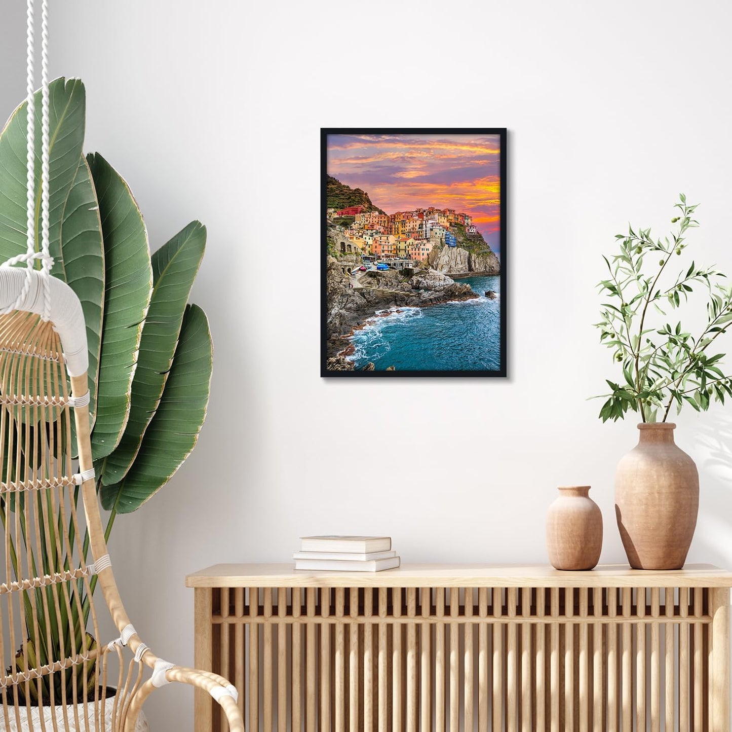 Americanflat 24x36 Poster Frame with Polished Plexiglass - Streamline Collection - Thin Border Picture Frame for Wall Display - Hanging Hardware Included - Black - Colors C