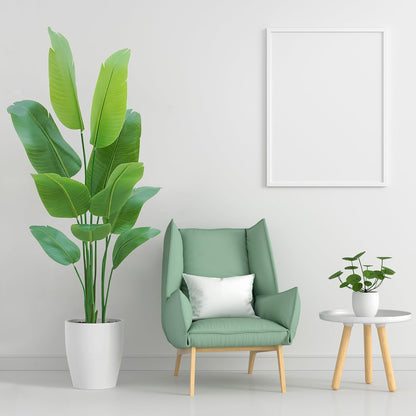 Bird of Paradise Plant Artificial 6ft,Faux Plants Indoor Tall with 12 Trunks - The Perfect Indoor Silk Floor Plant for Home Decor in Living Room, Office, and Bedroom (6FT Bird of Paradise)