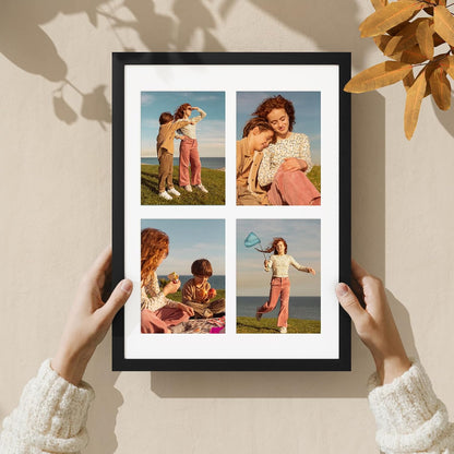 Vittanly 11x14 Collage Picture Frame, Displays 5Pcs 4x6 Pictures with Mat or 1Pcs 11x14 without Mat for Wall Mounting, Picture Frames Collage Wall Decor in Black, 1 Pack