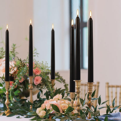 30-Pack 10-Color Taper Candles - 10 Inch Dripless & 10-Hour Burn｜Wedding/Birthday/Home Decor with Premium Wax