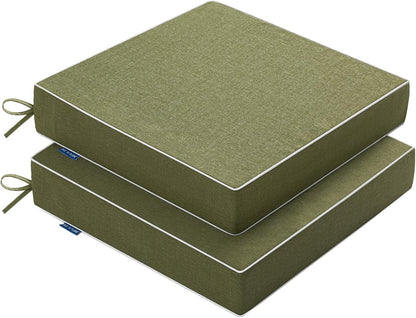 MIULEE Beige Outdoor Bench Cushion Set of 1, 48x18x3 Inch Waterproof Patio Seat Cushions for Swing and Outdoor Furniture Couch Sofa, 3 Year Color Fastness High Density Foam with Adjustable Ties