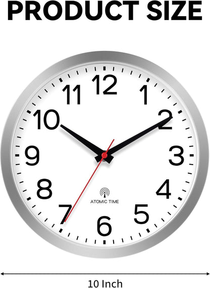 AKCISOT Wall Clock, Modern Small Wall Clocks Battery Operated 8 Inch, Silent Non-Ticking Analog Classic for Office, Home, Bathroom, Kitchen, Bedroom, School(Black)