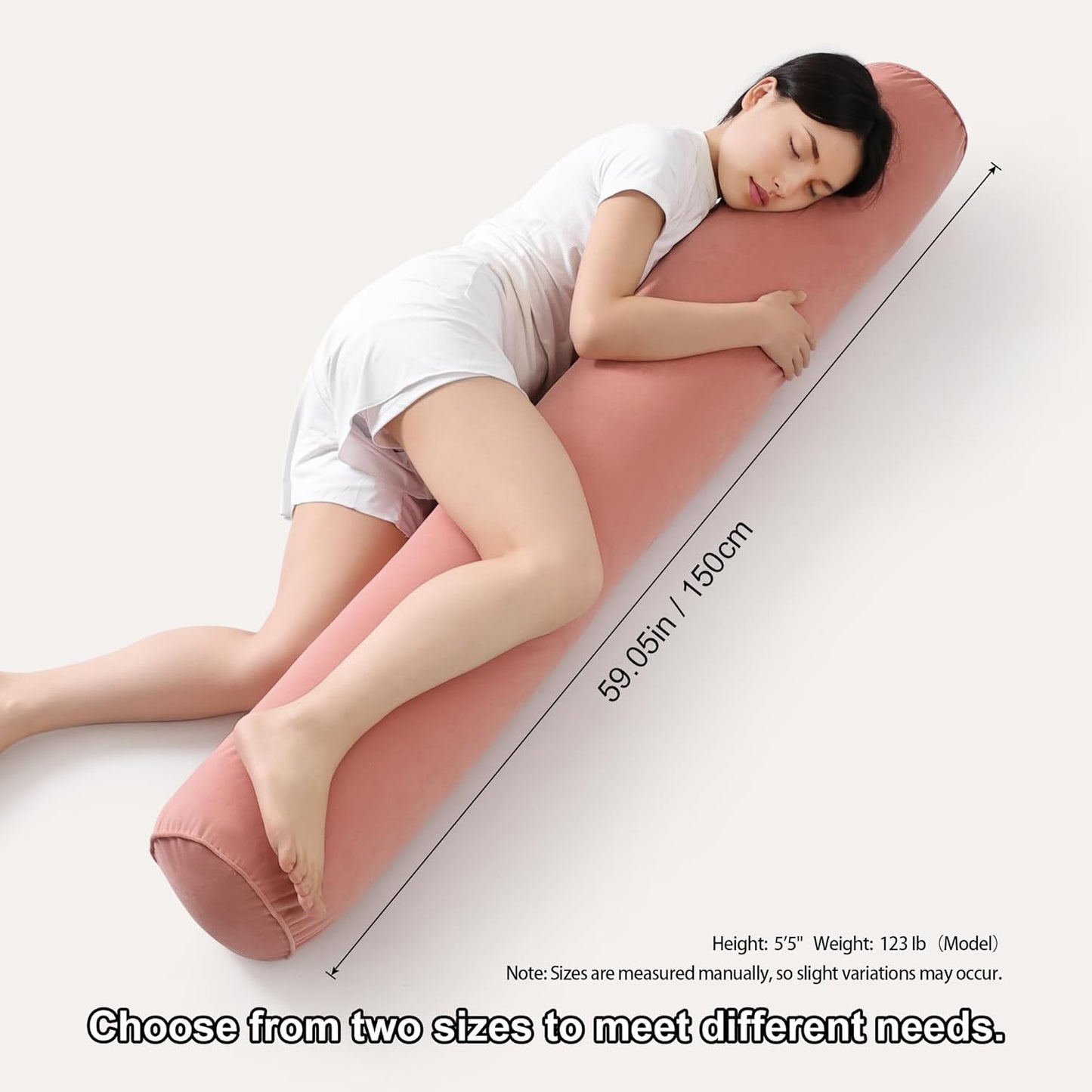 Body Pillow for Adults,Long Round Pillow,Big Cylindrical Pillow,Large Full Bolster Pillows for Side Sleepers (Steel Gray, 47.24"*7.87")