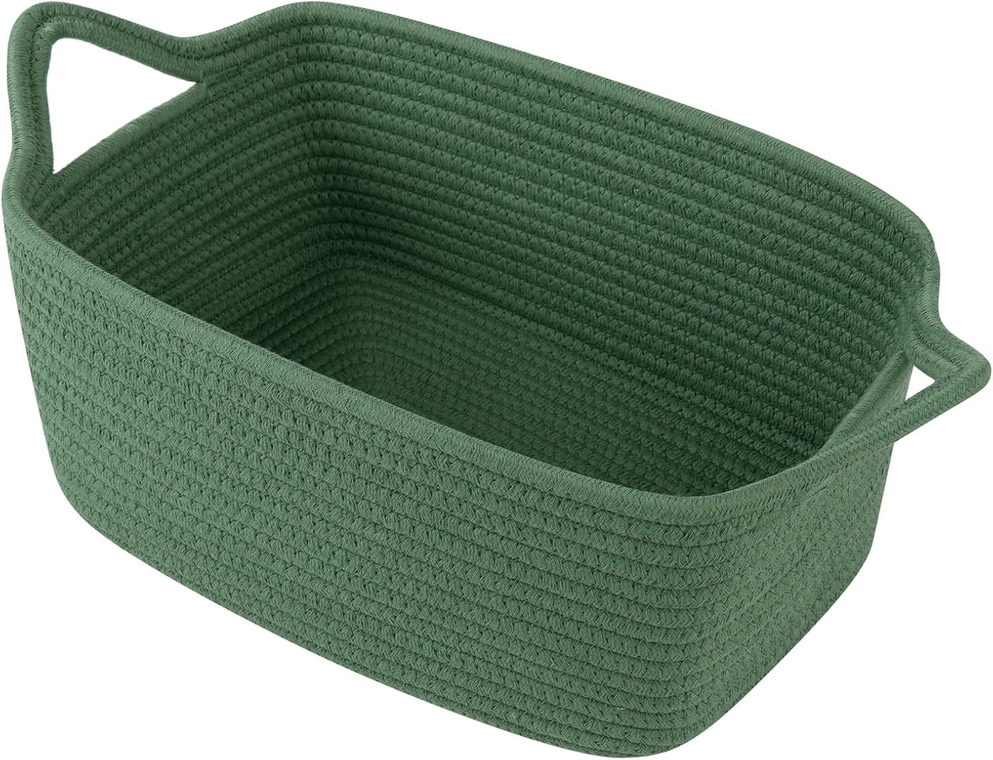 OIAHOMY Woven Basket, Gift Basket Empty with Gift Bags and Ribbons, Rope Baskets for Baby Showers, Storage Baskets with Handles for Nursery, Pet Toy Organizer - White