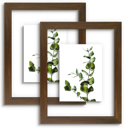 Golden State Art, 11X14 Floating Picture Frame, Black Wood Frame Display Any Size Photo Up To 11X14, Pressed Flower Frames with Hanging Hardware - Horizontal And Vertical Formats for Wall