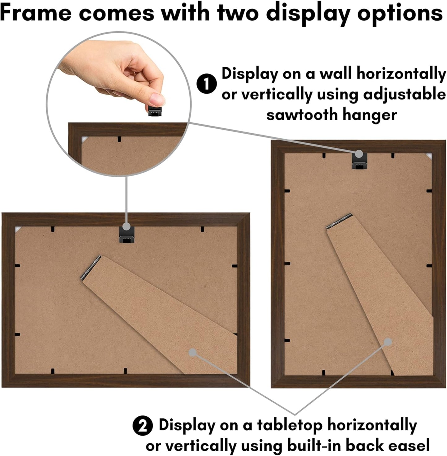 Americanflat 12x18 Poster Frame with Shatter-Resistant Glass - Signature Collection - Gallery-Style Frames Made of Engineered Wood - Photo Frame for Wall Display - Black - Colors A