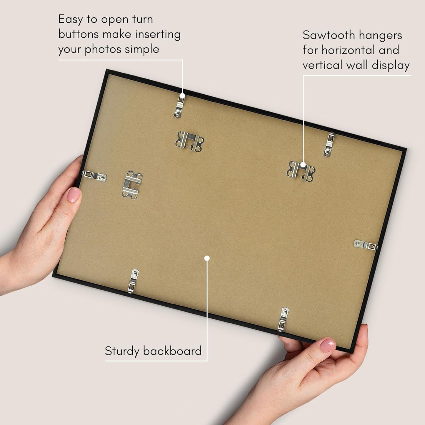 Americanflat 24x36 Poster Frame with Polished Plexiglass - Streamline Collection - Thin Border Picture Frame for Wall Display - Hanging Hardware Included - Black - Colors D