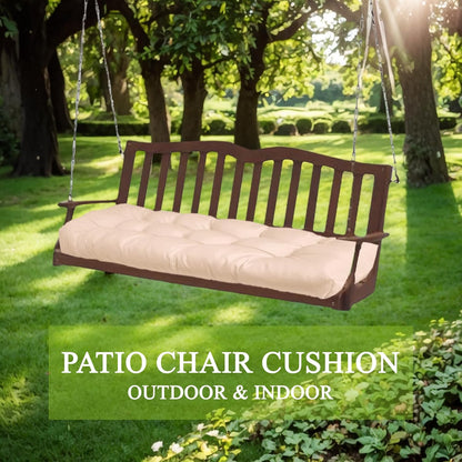 MTMR Outdoor Bench Cushion-44X19 Water-Repellent Tufted Porch Swing Cushions with High Elasticity PP Cotton and Ties Fade-Resistant Patio Outdoor Chair Cushion for Bench Furniture, Indoor Seat Cushion