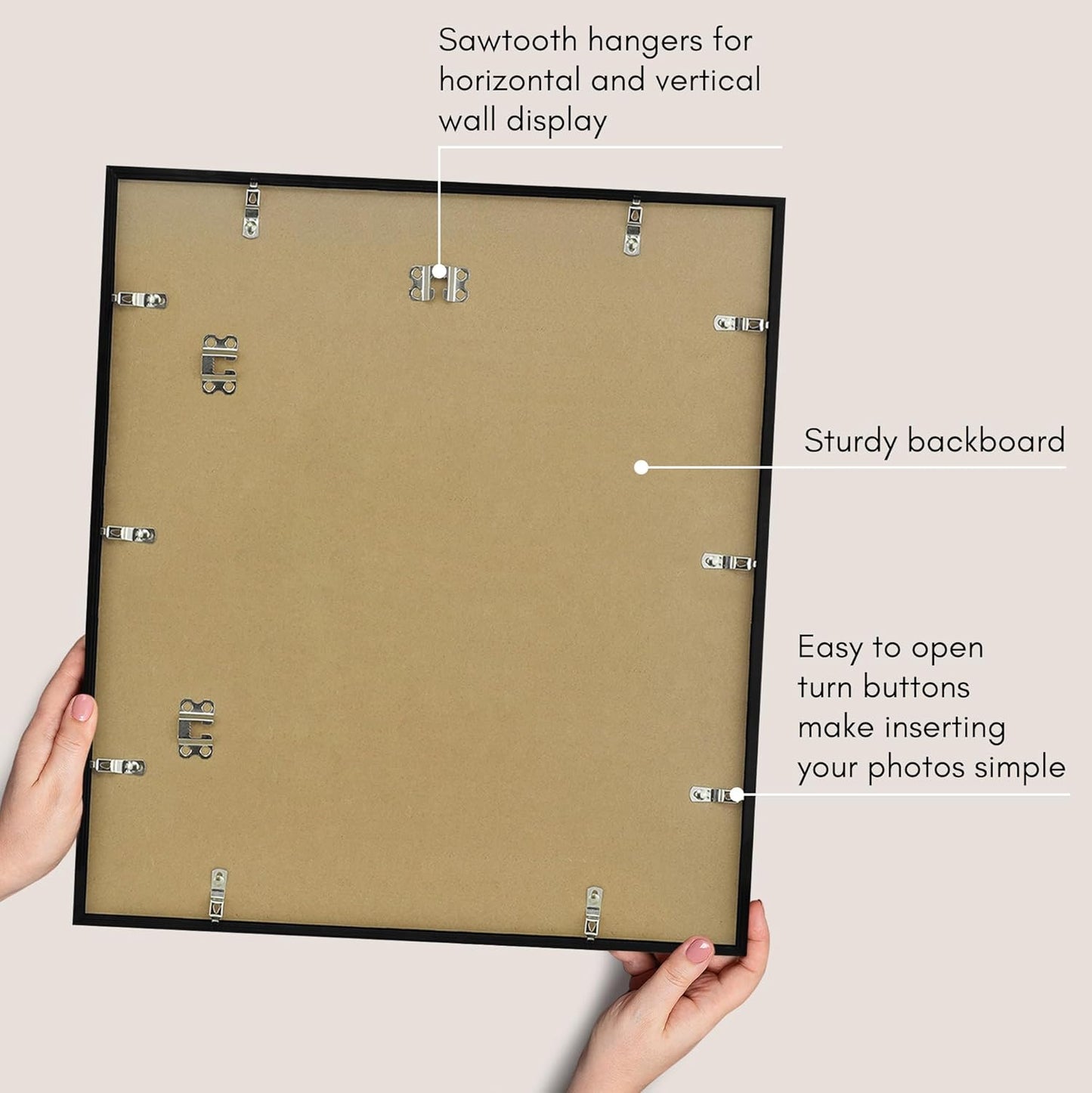 Americanflat 24x36 Poster Frame with Polished Plexiglass - Streamline Collection - Thin Border Picture Frame for Wall Display - Hanging Hardware Included - Black - Colors A