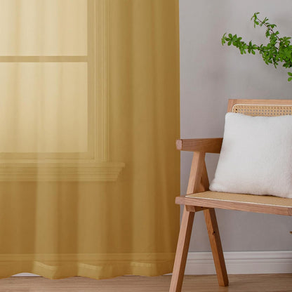 Chyhomenyc Sheer White Valances for Windows 2 Pack, Small Window Curtains for Living Room Bathroom Cafe Laundry Basement, Modern Top Dual Rod Pocket Voile Curtain, 42W x 14L inches, White - Colors C