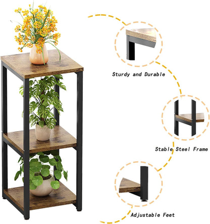 Plant Stand Indoor Corner Tall 2 Tier Metal Modern Flower Storage Plant Shelf Holder for Living Room Balcony Garden,Black (2 Tier-Black Round)