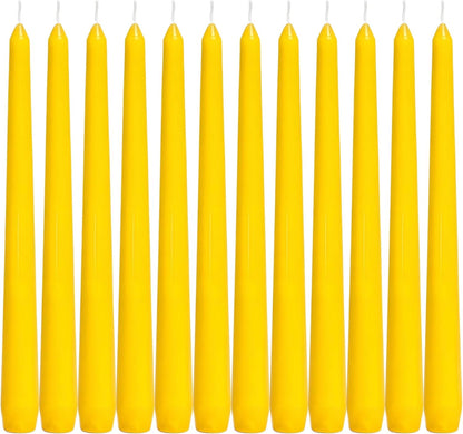 4 Pack White Taper Candles丨Taper Candles 10 Inch Dripless丨Unscented & Smokeless Candlesticks Bulk丨7-8 Hours Long Burning Tall Candles丨Ideal for Christmas Weddings Parties Dinner