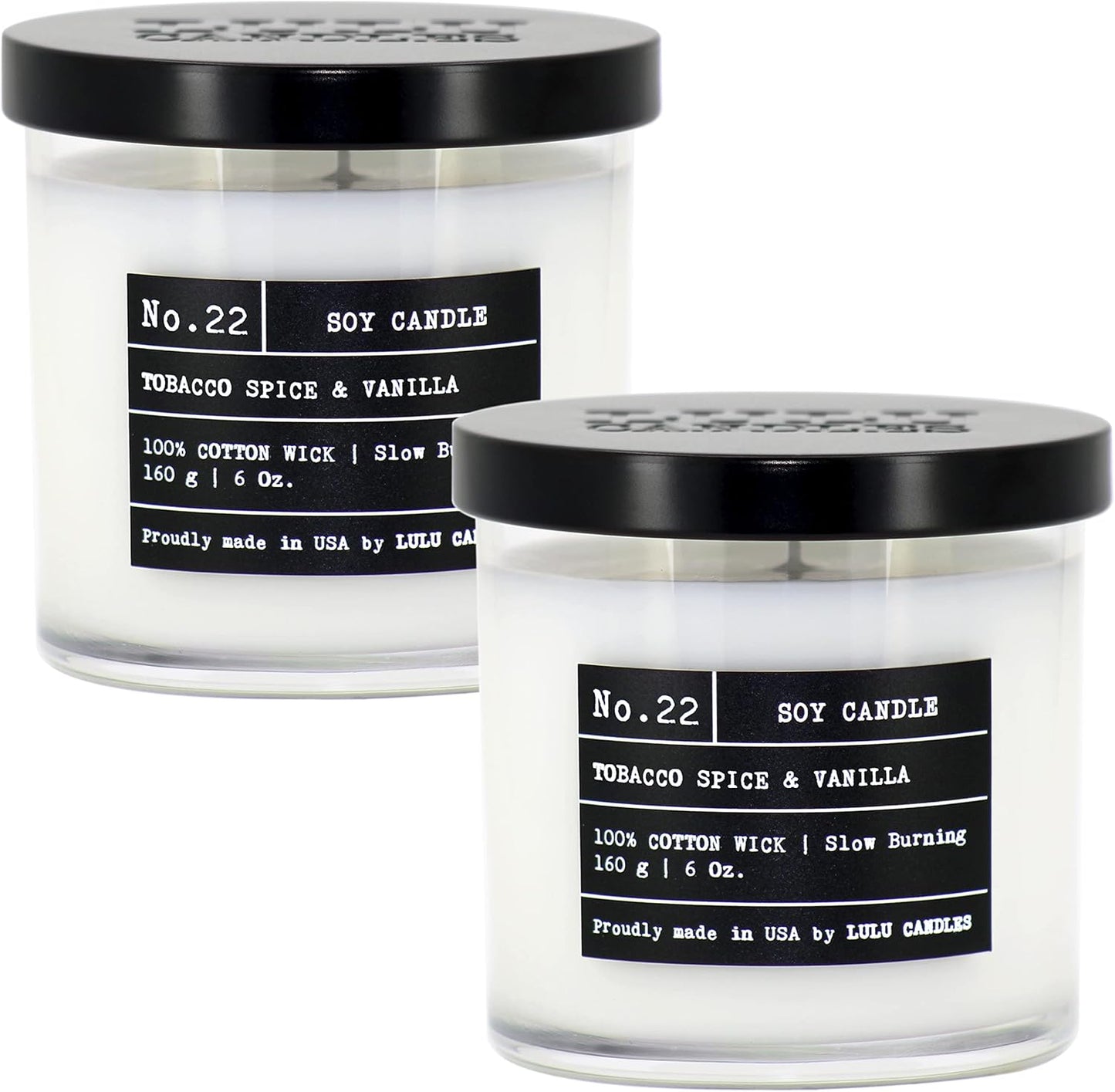 Lulu Candles | Jasmine, Oud & Sandalwood | Luxury Scented Soy Jar Candle | Hand Poured in The USA | Highly Scented & Long Lasting (9 Oz.)