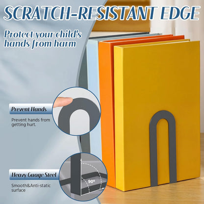 Chunful 12 Pcs Modern Metal Book Ends for Shelves Decorative Small Bookends Book Shelf Organizer Minimalist Design Stopper to Hold Books for Home Office (Gold,5.5 * 3.75 * 2.25inch)
