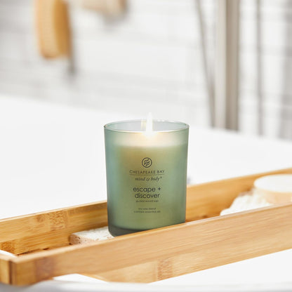 Chesapeake Bay Candle PT40886 Scented Candle Awaken + Invigorate (Lemongrass Eucalyptus) Medium Green Home Décor