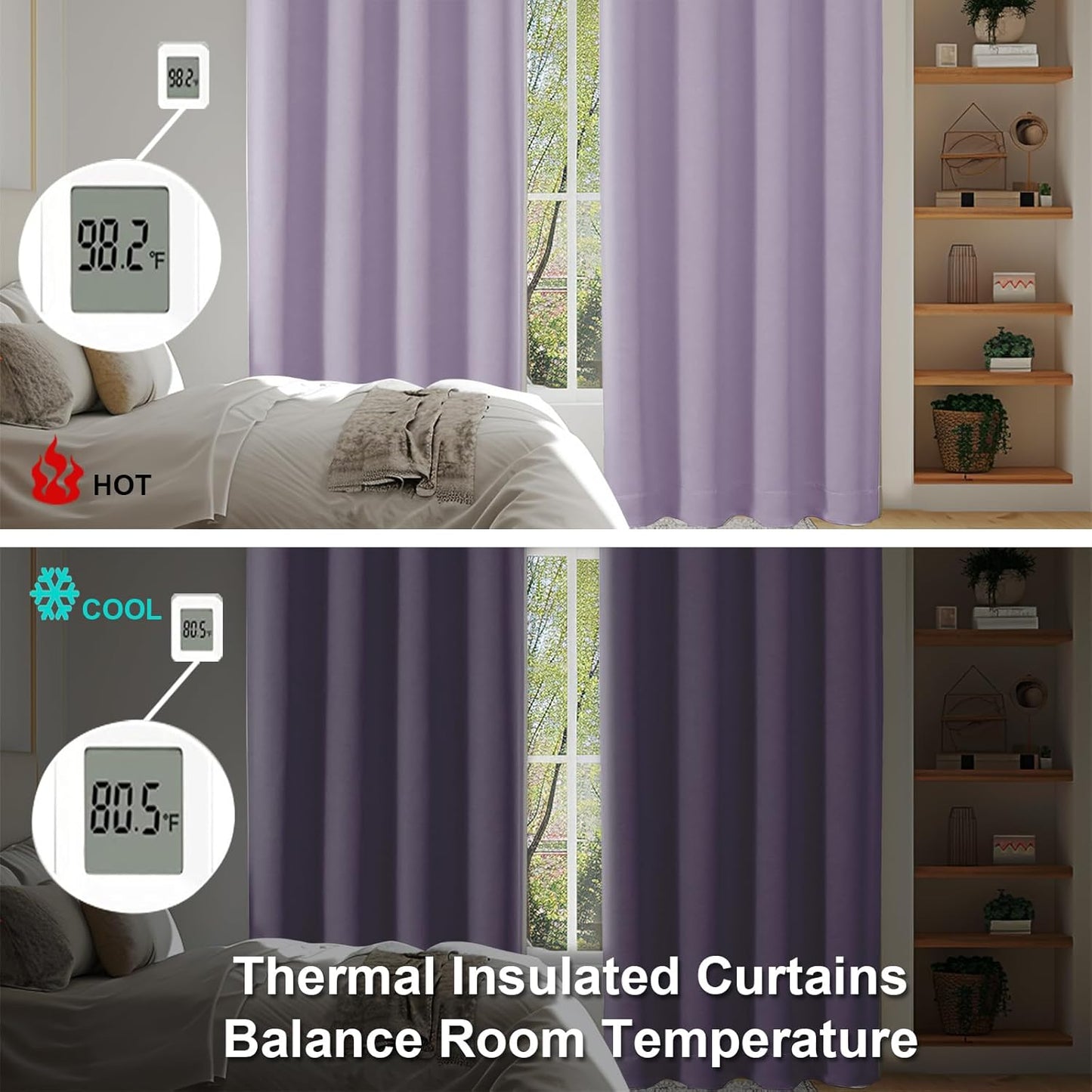 Simplebrand Ava Sage Green Blackout Curtains for Bedroom 63 Inch Length 2 Panels Set, Solid Thermal Insulated Energy Saving Rod Pocket Window Treatment Curtains Blackout Drapes, W40 x L63 Inch, Sage - Colors A