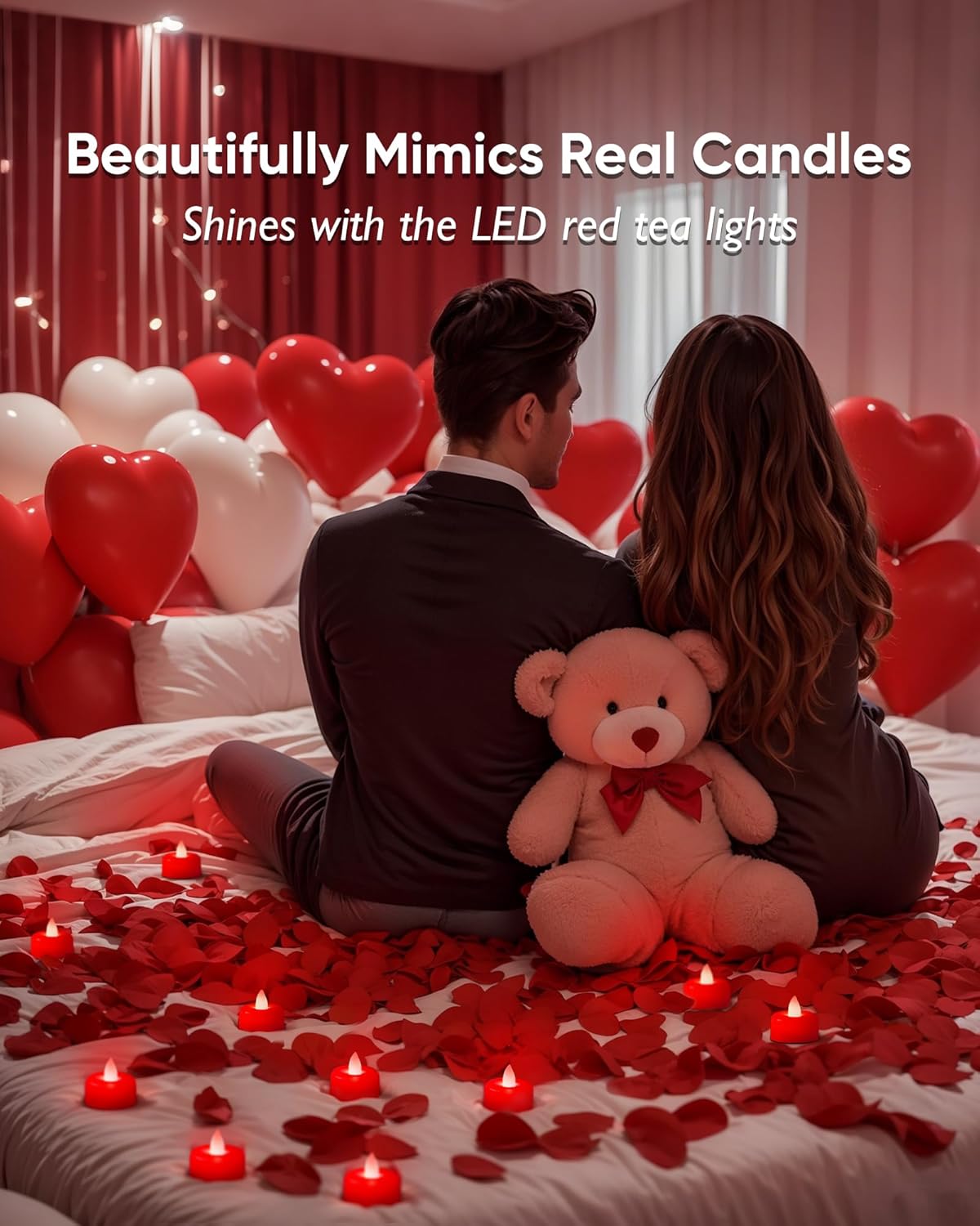 Amagic 12/24/50/100/150Pack Flameless LED Tea Lights Candles Battery Operated, Electric Fake Tealight Candles for Votive, Halloween, Christmas, Home Decor, Wedding, Table Decor (12Pack)