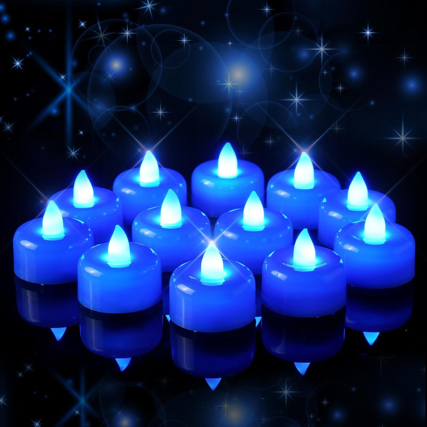 Amagic 12/24/50/100/150Pack Flameless LED Tea Lights Candles Battery Operated, Electric Fake Tealight Candles for Votive, Halloween, Christmas, Home Decor, Wedding, Table Decor (12Pack)