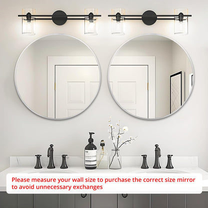 Fabuday Black Circle Mirror for Wall 20 inch - Round Mirrors for Bathroom, Entryway, Living Room, Hallway, Bedroom Decor, Small Matte Framed