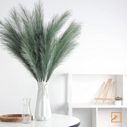 ZIFTY 7-Pcs 38"/3.1FT Faux Pampas Grass Large Tall Fluffy Artificial Fake Flower Bedroom Decor Boho Decor Bulrush Reed Grass for Vase Filler Farmhouse Home Wedding Decor (Beige Mixed)